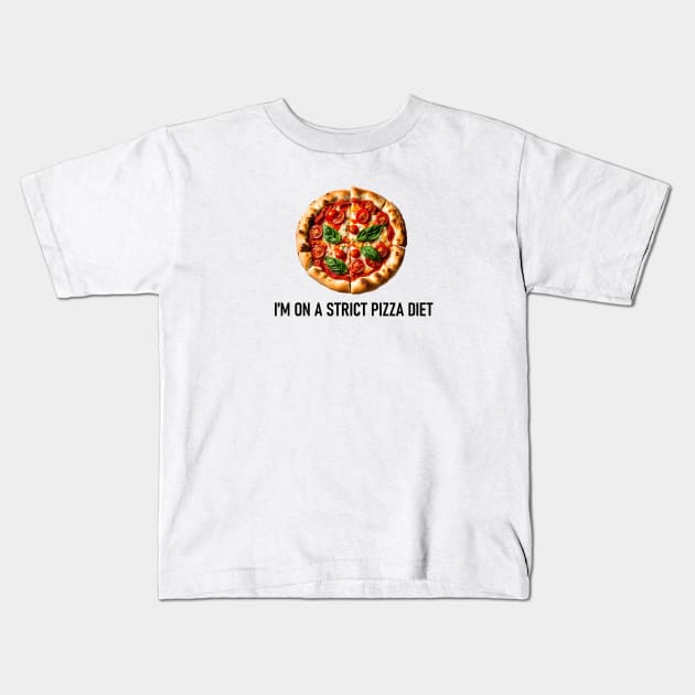 Pizza diet Kids T-Shirt by @Isatonic